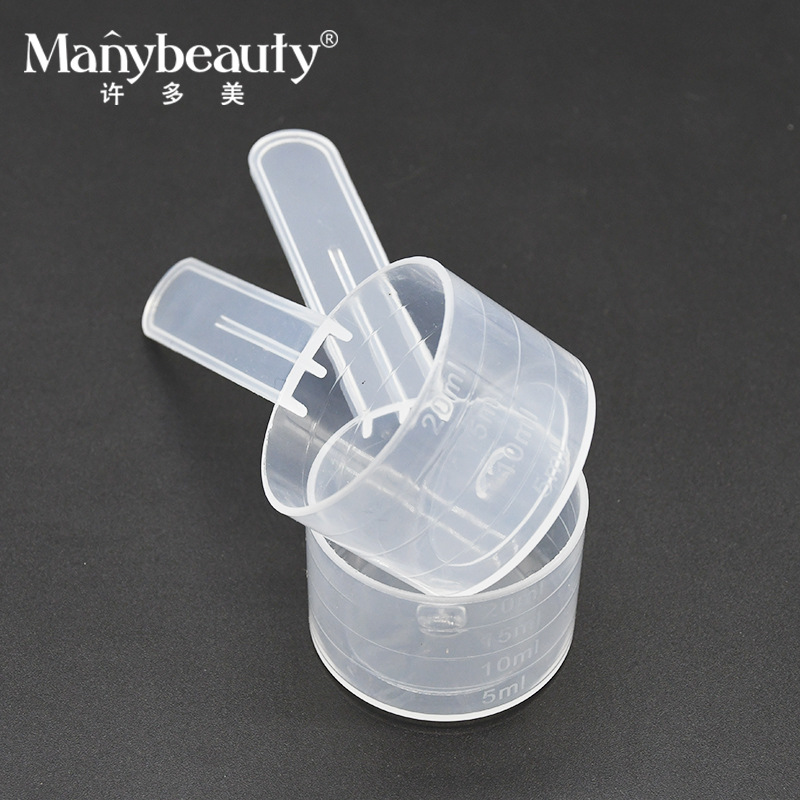 Measuring spoon Flat bottom plastic laundry detergent spoon salt with ml scale kitchen baking spoon