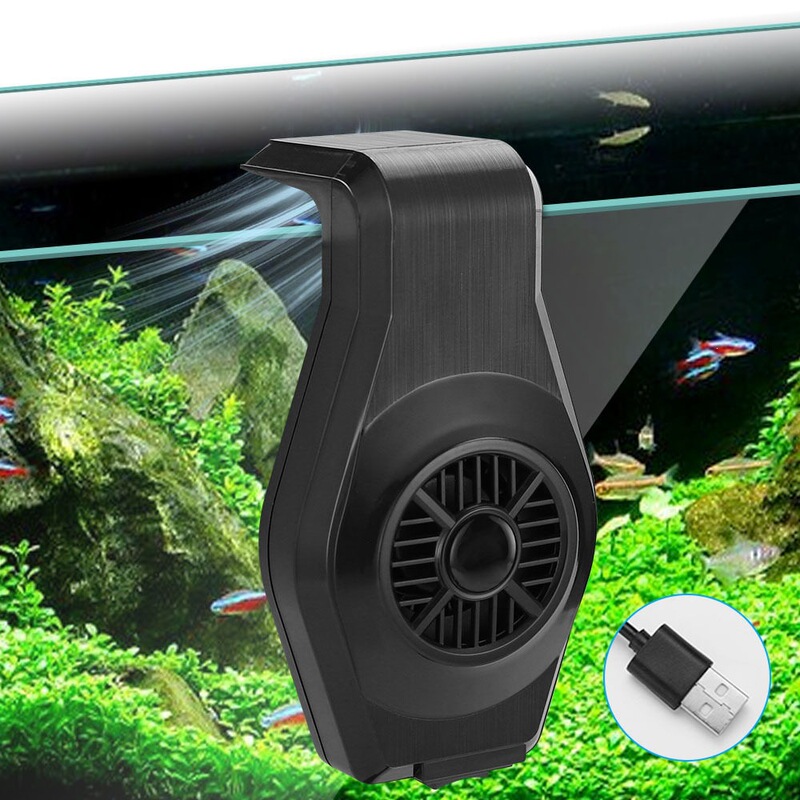 Fish Tank Cooling Fan, Heat Dissipation and Cooling Fan for Fish Tank, Shrimp Tank, Grass Tank, with Adjustable Speed, Mini USB Model