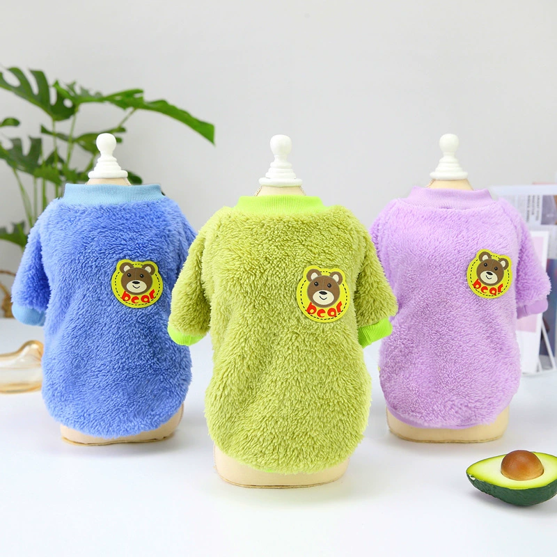 Флис для собак осень и зима новая одежда для домашних животных Тедди кошка одежда для домашних животных зима 21 шестицветный флис с медведем