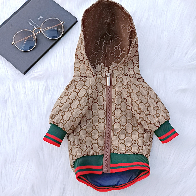 Foreign Trade G Trendy Brand Fashion Pet Coat Jacket Autumn and Winter Small and Middle Dog Hoodie Fadou Teddy Koji Clothes