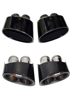Suitable for Audi A4A5A6A7 exhaust pipe modification RS4RS5RS6RS7 Titanium Black Scorpio AK carbon fiber tail throat