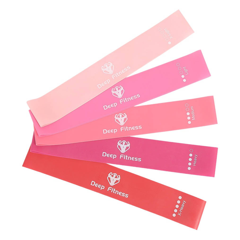 FUENTE Fábrica al por mayor banda elástica de látex anillo de tracción de fitness que forma anillo de cadera banda de resistencia en cuclillas