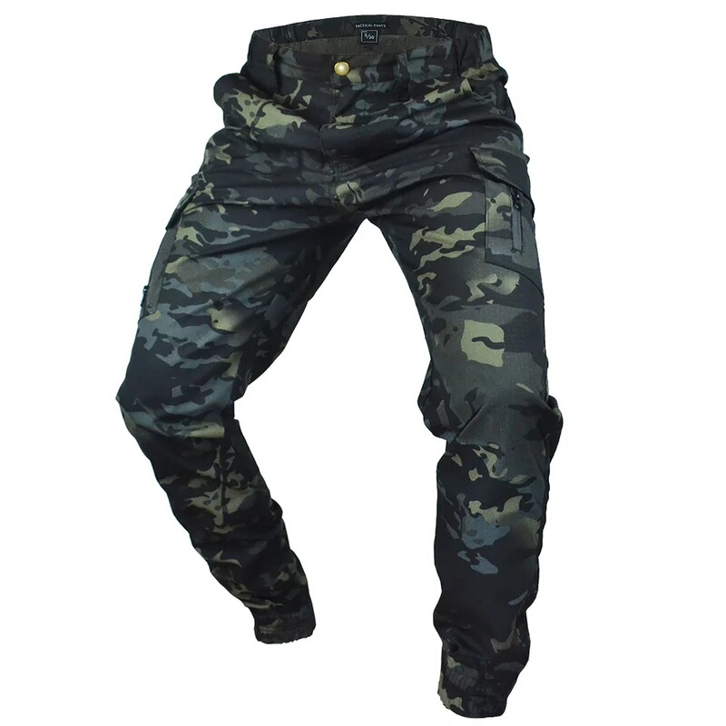 Mege Tactical Jogger Outdoor Ripped Cargo Pants Workwear Hiking Lightweight Pants Men's Streetwear