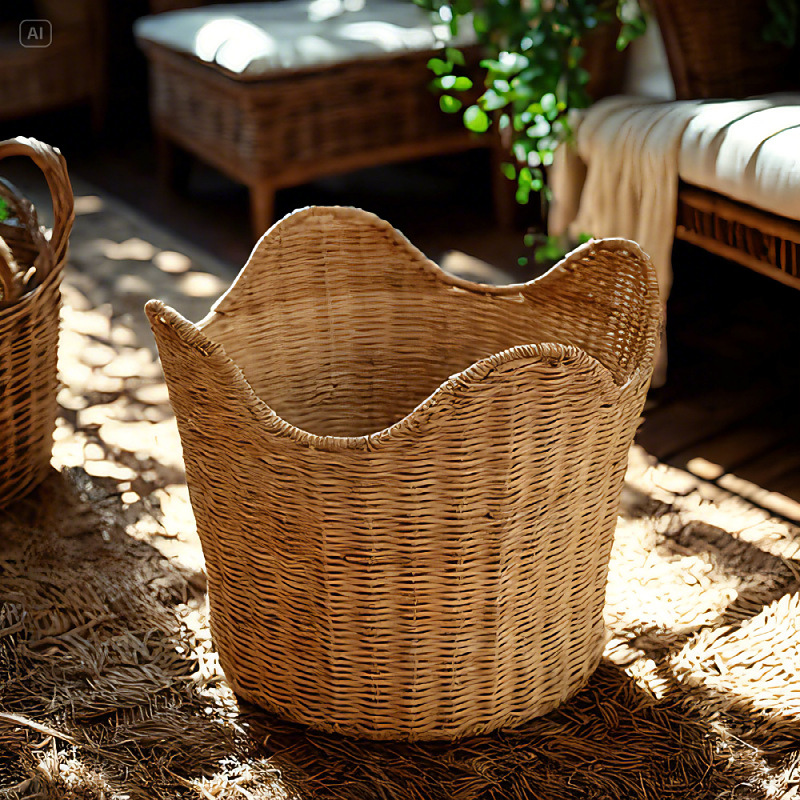 Fabricante canasta de ropa sucia tejido de ratán canasta de almacenamiento de ropa sucia canasta de ropa doméstica canasta de ropa canasta de almacenamiento de juguetes