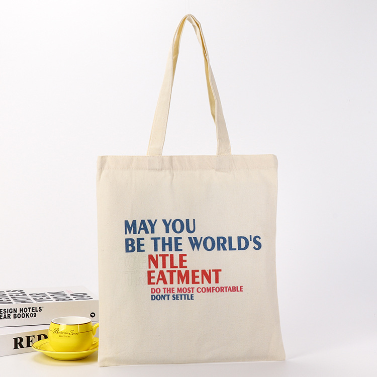 Factory-Determined Cotton Bags and Canvas Bags, Simple Student Cotton Hand-Held Shopping Bags, Wholesale Canvas Bag Production