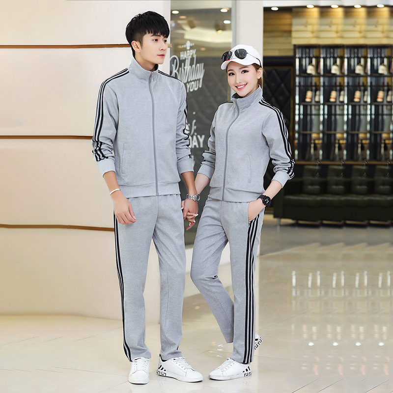 2023 nueva pareja deportes al aire libre otoño e invierno manga larga de secado rápido cardigan traje de dos piezas de ocio con cremallera