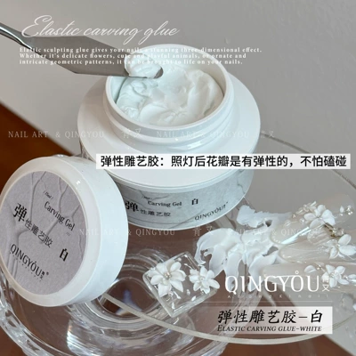 Transparent 3D Modeling Sculpting Dırnaq bəzəkləri - 51elastic-carving-glue-6g