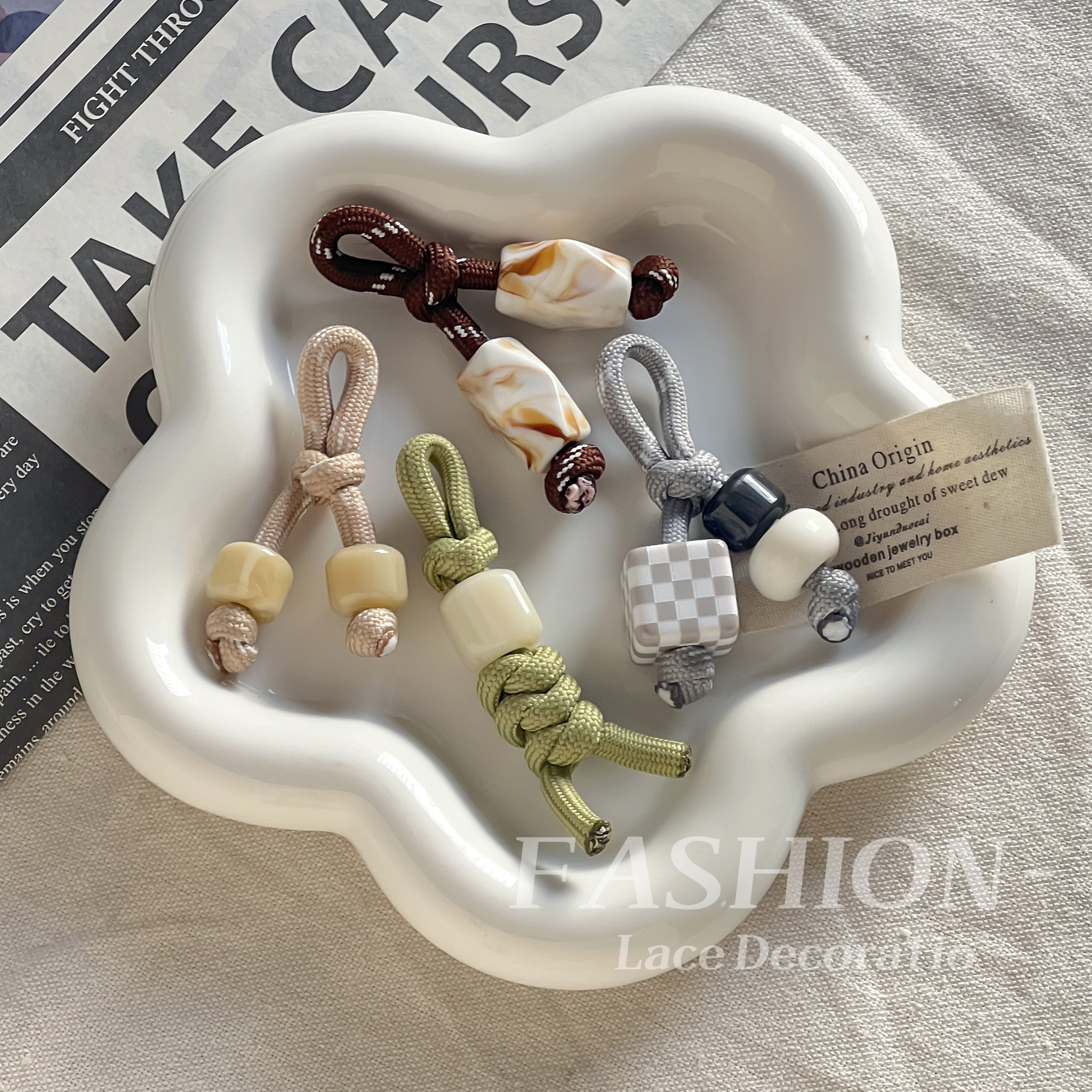 高级感串珠鞋挂秋冬系美拉德鞋包挂件鞋扣德训袋鼠鞋DIY鞋上装饰