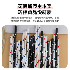 Disposable Colorful Creative Paper Art Straw Biodegradable Paper Straw Party Dessert Table Juice Decoration 