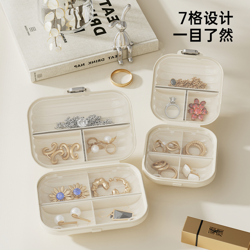 Caja de joyería, caja de clasificación de medicamentos, pendientes, pendientes, joyería de mano, almacenamiento de joyería de 2025 nuevo paquete de joyería mini sofisticado de alta calidad