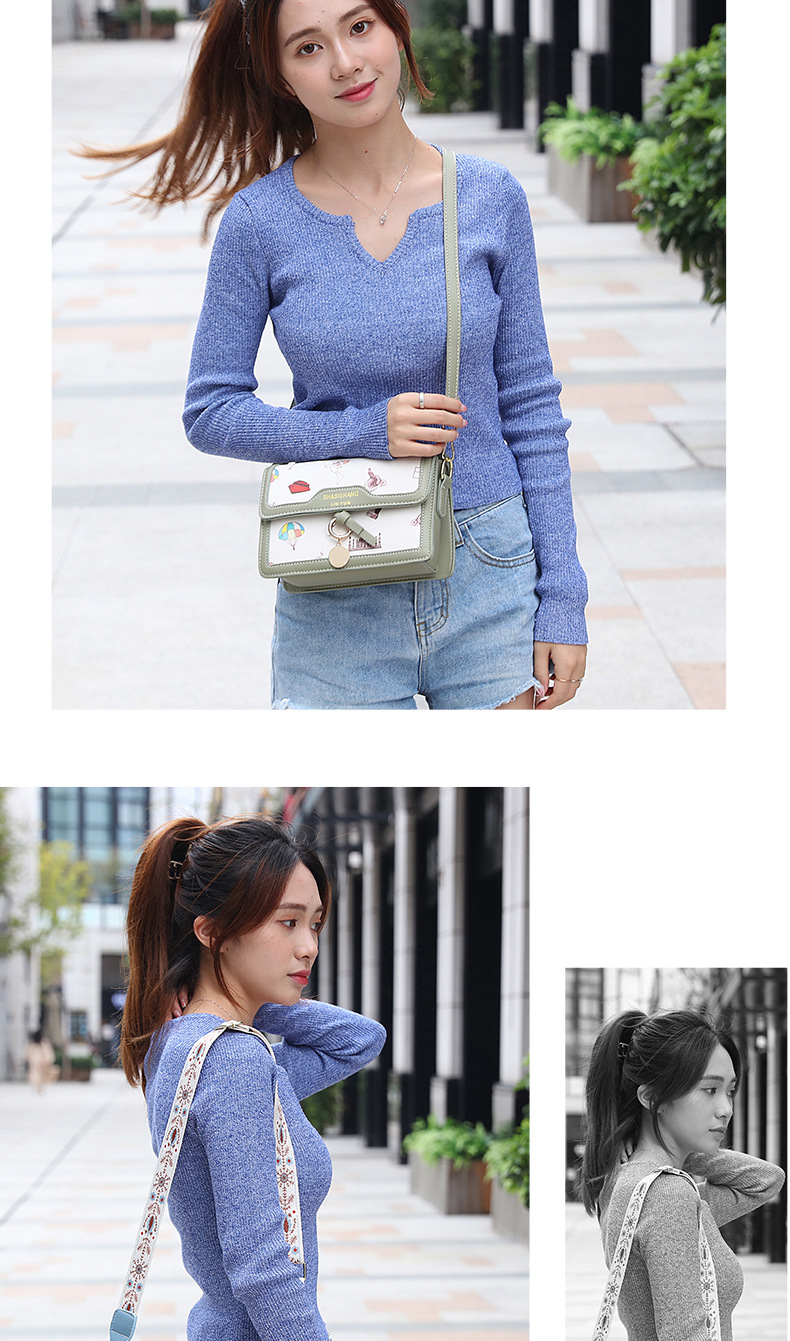 Women's Medium Pu Leather Cartoon Letter Streetwear Square Flip Cover Crossbody Bag display picture 4
