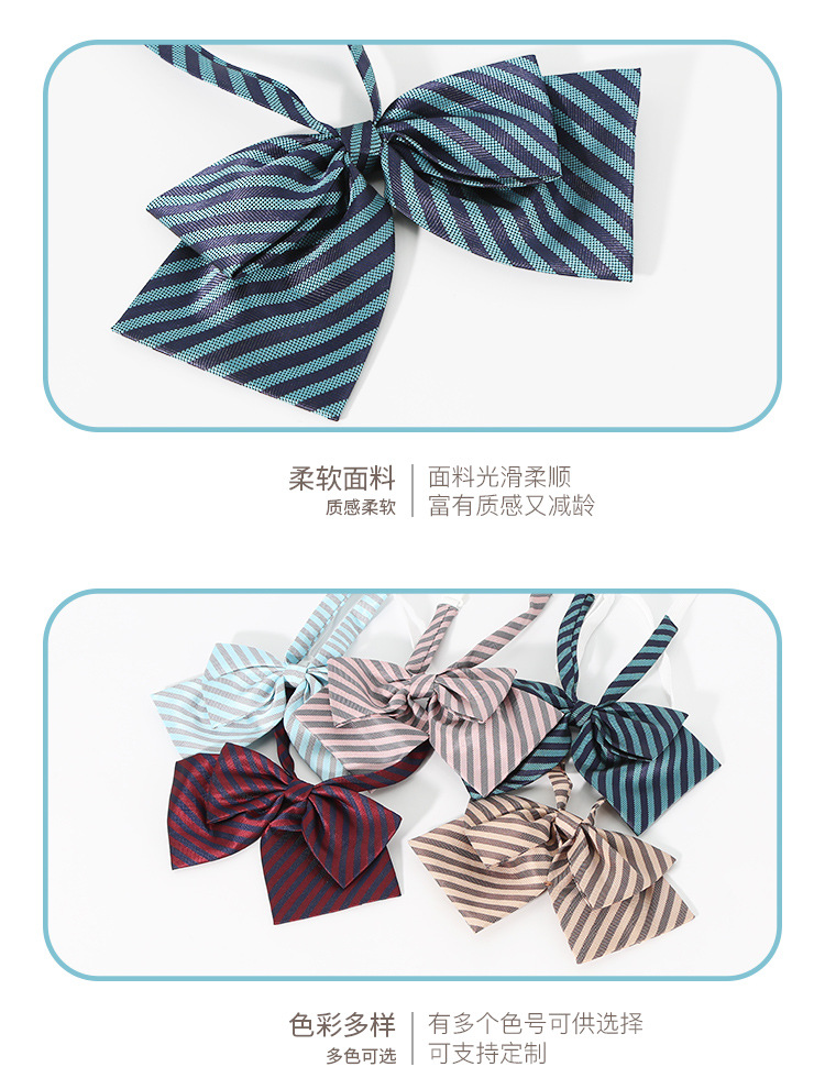 JK领结韩版休闲羽根女生蝴蝶结 纯色尖角领花 女士领结领花 批发详情9