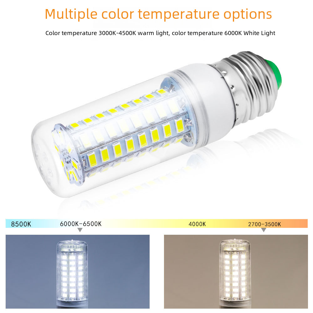 Cross-border LED resistor corn light household high brightness energy-saving light E27 E14 B22 GU10 G9 corn light bulb