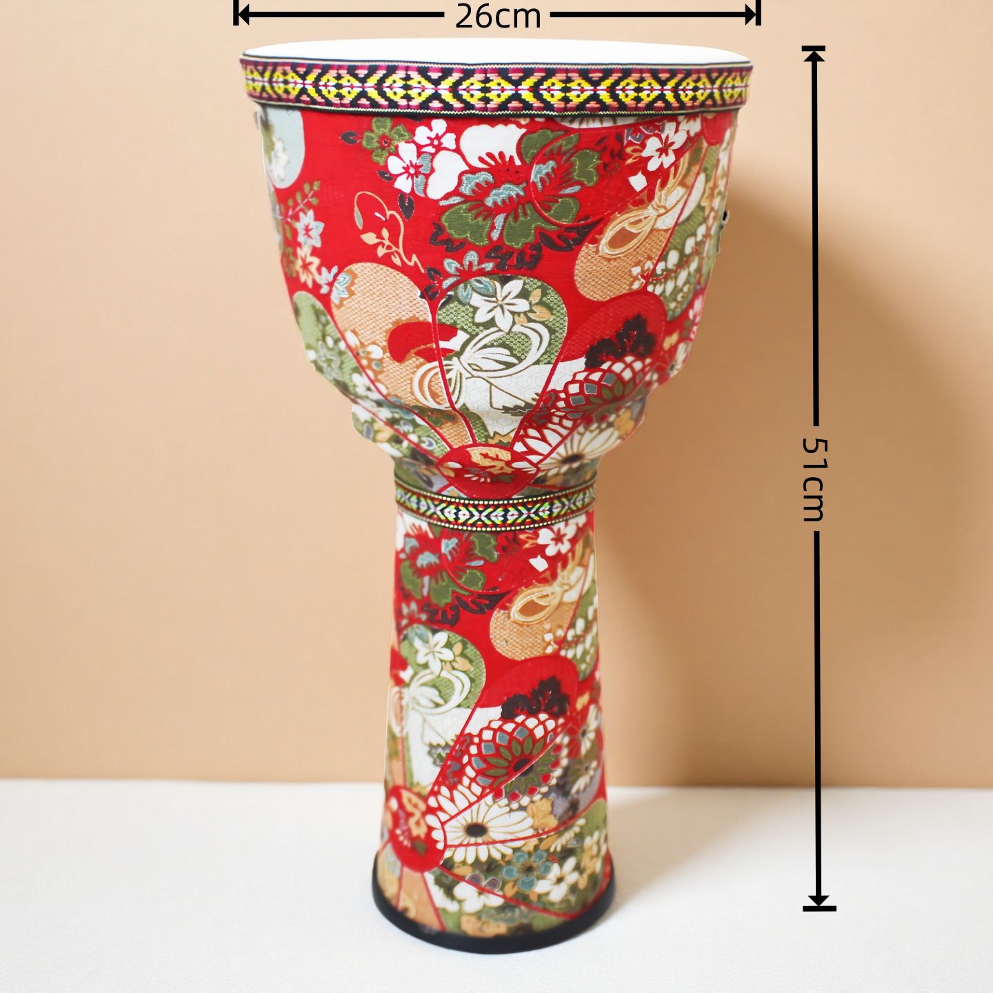 Red cherry blossom 10inch [free strap] composite fiber leather