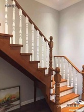 楼梯实木扶手复式钢木阁楼旋转楼梯室内全屋杭州厂直销麦太保