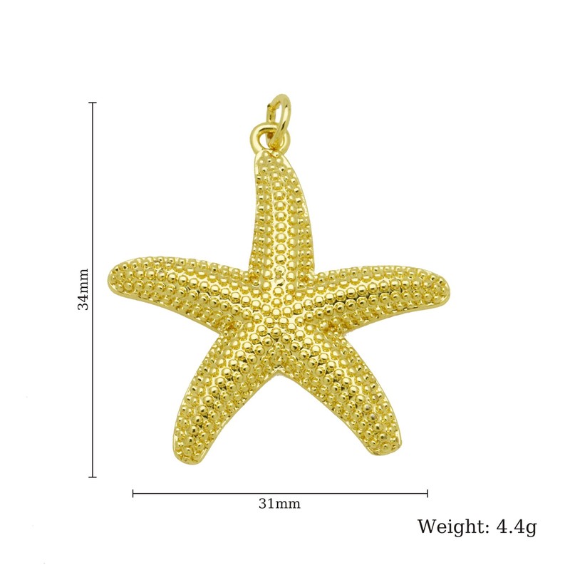 新しい海洋要素光沢のある銅メッキ 18 k ゴールドクジライカクラゲヒトデ巻貝ネックレスペンダントペンダント製品|undefined
