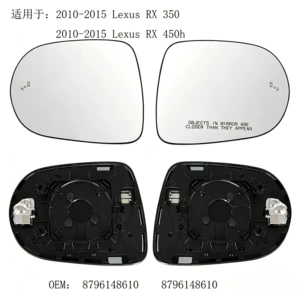 8796148610 Lexus Rx350Rx450Hnx300 üçün kor nöqtə qızdırılan arxa görüntü güzgüsü (10-15-ci illər)