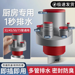 排水管防臭神器水槽統合下水器家庭用キッチン防虫防臭下水管防臭プラグ
