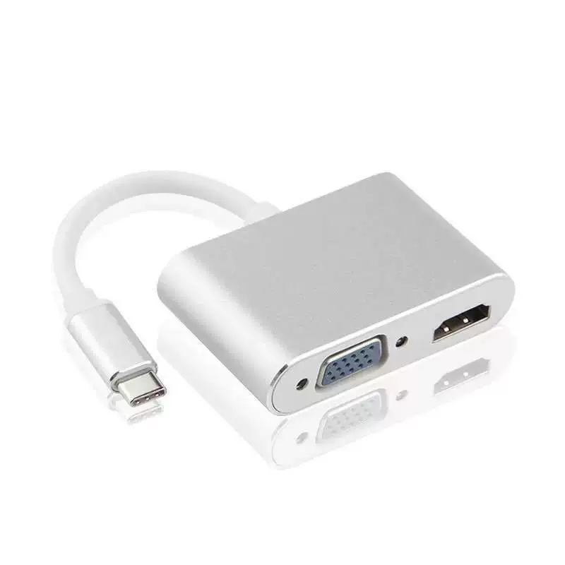 Type-C — HDMI кабель-адаптер для телефона/компьютера, док-адаптер с USB к VGA