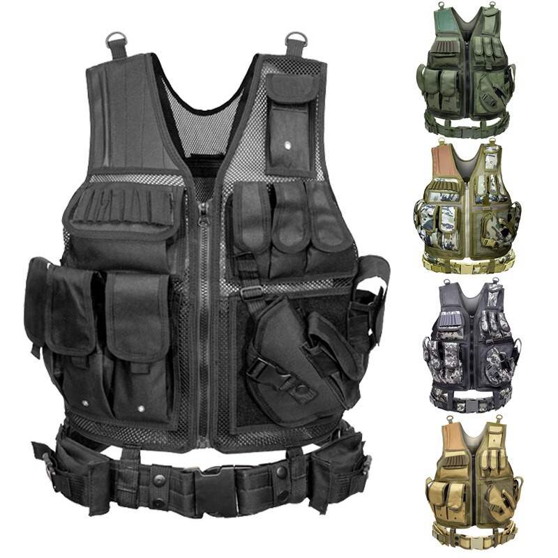 Cross-Border Tactical Vest, Stab-Proof Clothing, Breathable Vest, Military Fan Cs Field Outdoor Bulletproof Clothing, Hunting Protection