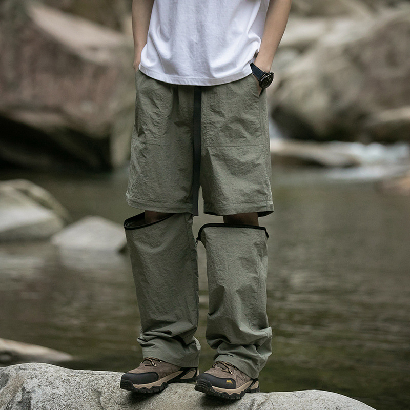 Trend removable sports solid color summer waterproof trousers for…