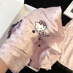 甘い漫画水玉模様のハローキティパジャマ女性の夏の半袖ショーツはスーツの外で着用できます学生ホーム服