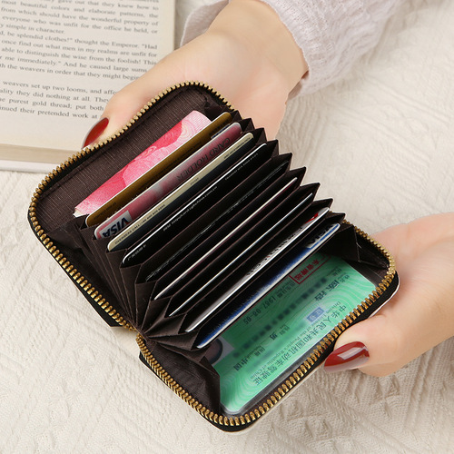  new card holder for women, exquisite, high-end, compact, large capacity, multiple card slots, ins style, cute ID small wallet