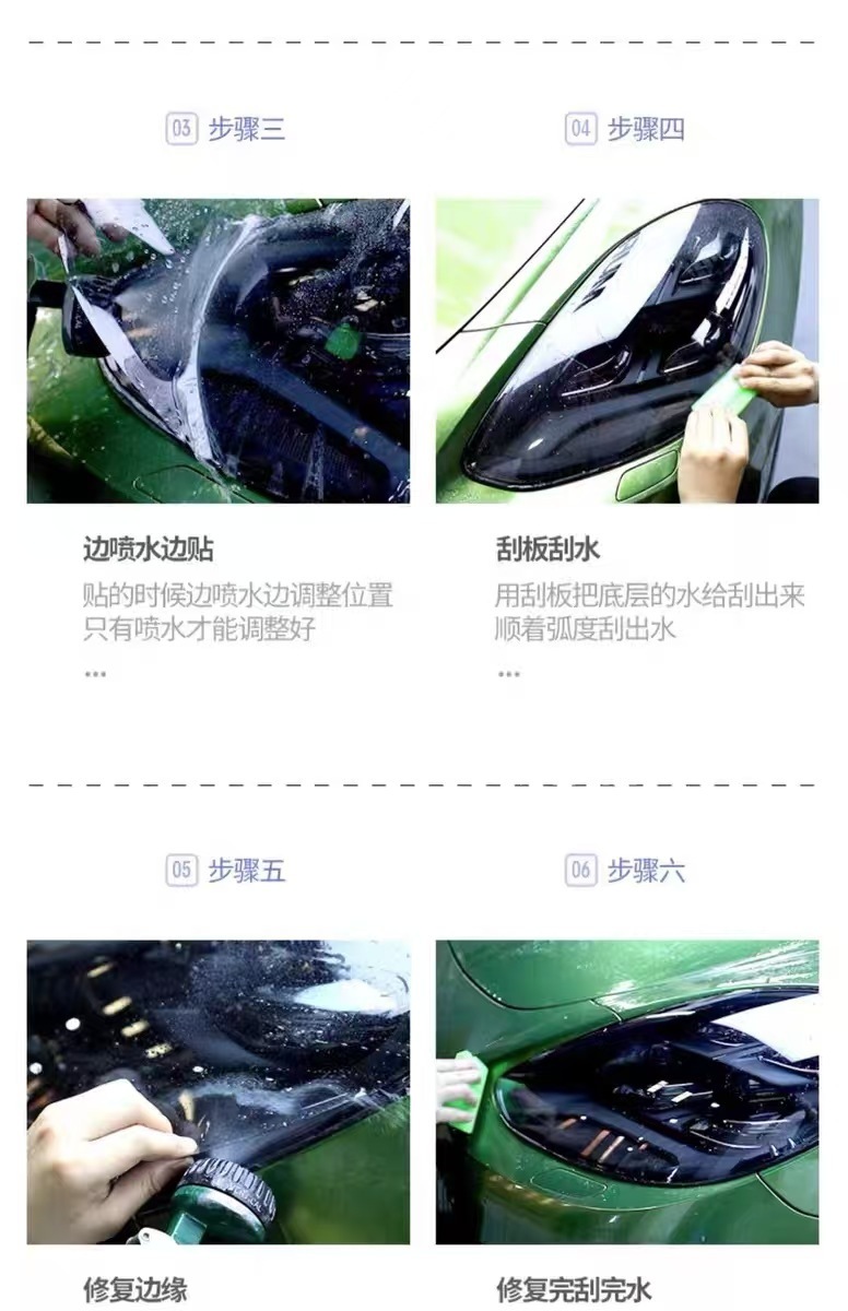 Suitable for Tesla's New Version of Model Y Blackened Headlight Film Car Lights Taillights Car Color Changing Tpu Film Black Warrior