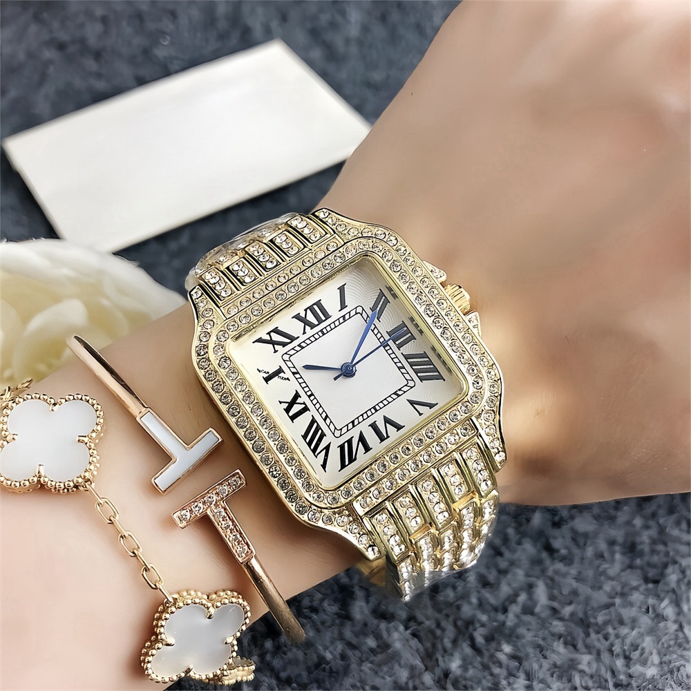 Light Luxury Diamond Watch Waterproof Fashionable Square Watch French Niche Student Simple Elegant Couple Quartz Watch