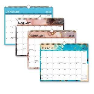 2025 Cross-border English Calendar YO Coil Simple Creative Multi-country Holiday Calendar 365 Days Countdown Calendar