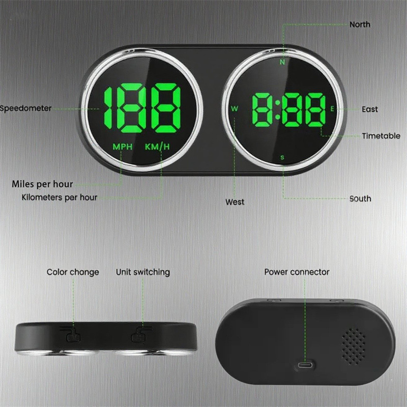 Cross-Border Automotive Universal Hud Head-Up Display Car Navigation Locator Beidou Satellite Electronic Speedometer