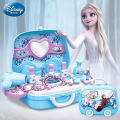アナと雪の女王のシミュレーションの化粧品のおもちゃの正規版は愛莎の王女のスーツケースの子供のままごとの女の子を授権します。