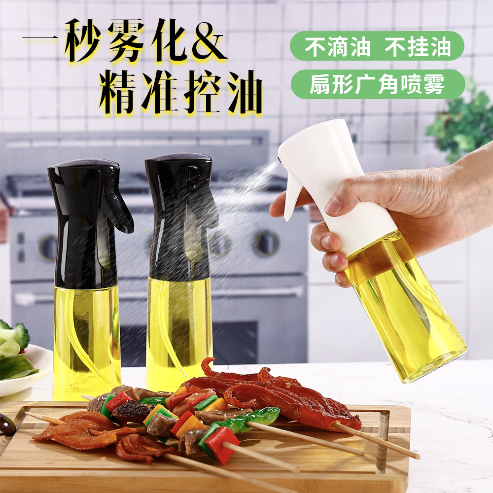 Press-Type Oil Spray Bottle for Air Fryer, Household Spray Bottle, Press-Type Spray Can, Mist Spray Bottle, Kitchen Atomizing Oil Can