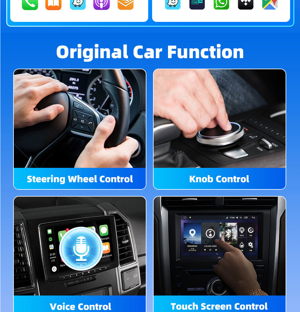 Hot-Selling 2-in-1 Wireless Carplay Box for Car-Machine Connectivity, Wired to Wireless Carplay Converter Box