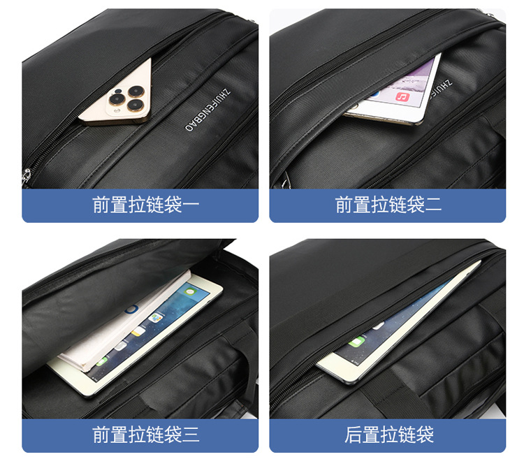 The new 2024 minimalist and sophisticated briefcase men's large-capacity casual sports single-shoulder bag is water-resistant for cross-border use undefined