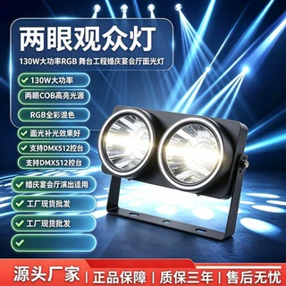 两眼复古灯LED两眼复古灯酒吧直播间背景氛围灯跑马矩阵观众灯KTV