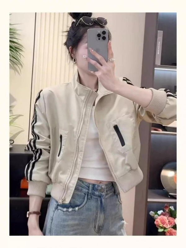 2025春秋立领棒球服短外套女新款小个子休闲时尚百搭短款夹克上衣|undefined