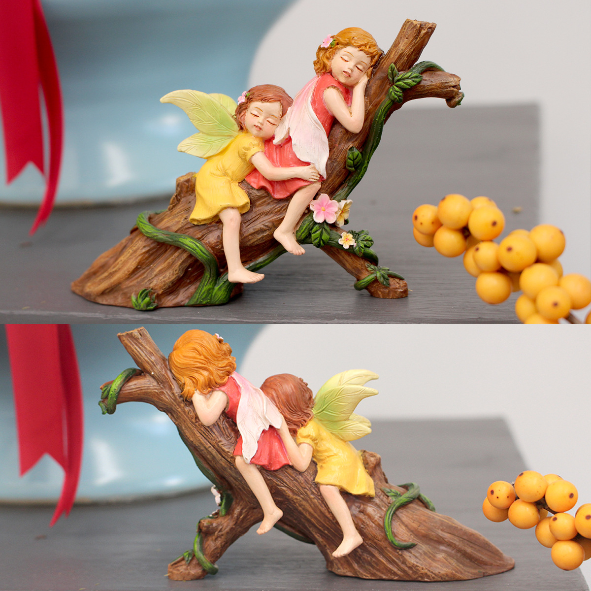 Spring new garden flower fairy resin crafts decoration angel decorations micro landscape  