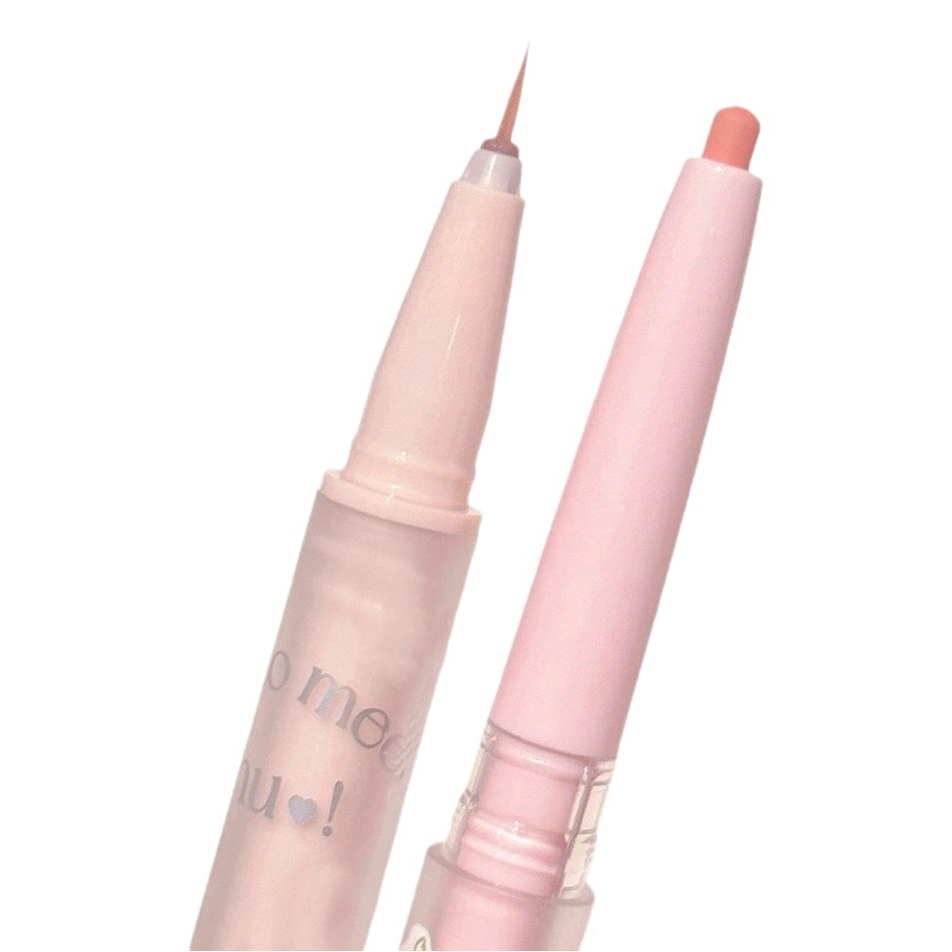SWEETMINT gorgeous flower season double-headed lying silkworm pen highlight brightening eyeliner two-in-one female pink small crying bag