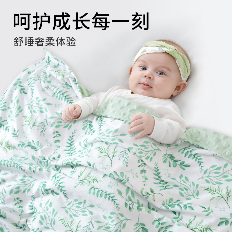 跨境豆豆毯毛毯春夏婴儿安抚毛毯被子午睡毯新生纱布空调房被