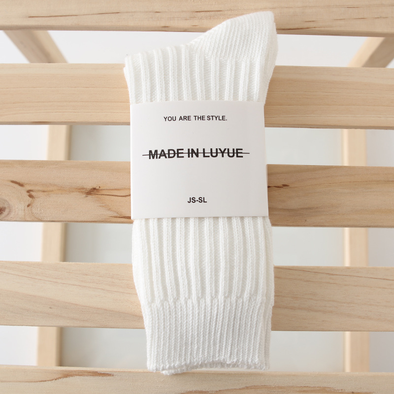 Customized Thick-Thread Double-Needle Socks for Men and Women, Comfortable, Durable, Breathable, Fashionable, Casual, Versatile Couple Style, Japanese Style