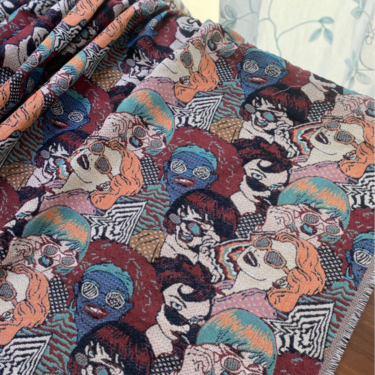 厂家直销高精密色织提花布料DIY箱包服装裙子裹胸桌布旗抱枕面料