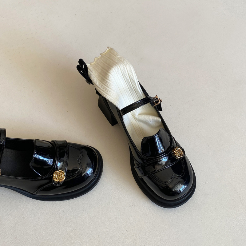 棕色复古英伦风厚底乐福小皮鞋女2025新款夏季配裙子增高玛丽珍鞋|undefined