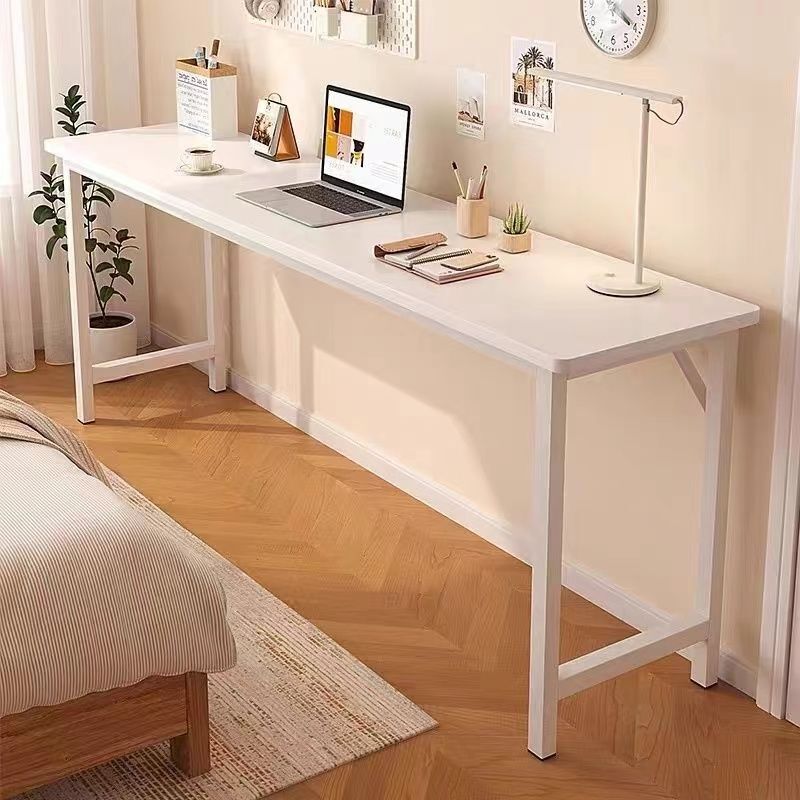Extremely Narrow Long Desk Table Two-Layer Rectangular Long Table Against the Wall Double-Layer Bedroom Wall Long Table Study Table