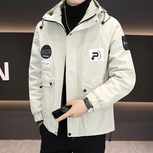 Spring and Autumn Workwear Hooded Jackets Men's Korean Style Versatile Men's Jackets Youth Fashion Jackets Wholesale