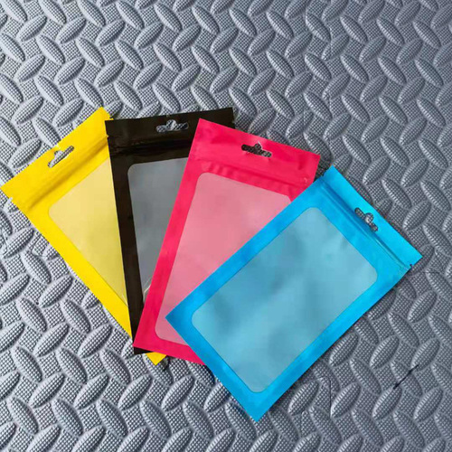 Highly transparent color packaging bag, mobile phone case, ziplock bag, jewelry, melon and fruit plastic bag, color ziplock bag