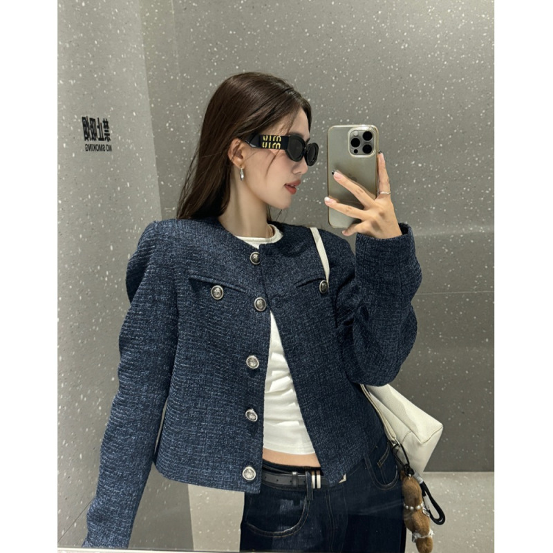 小香風コートの女性の秋のレトロなフランスの秋冬の新型の修身はやせている質感の短いジャケットの上着を現します。|undefined