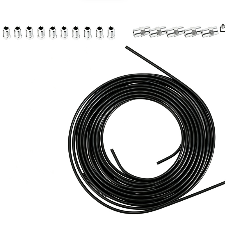 Tubo redondo de 4.76 mm con conector de cobre chapado en oro de grado industrial, línea de freno de 7.62 metros, piezas automotrices resistentes a la corrosión