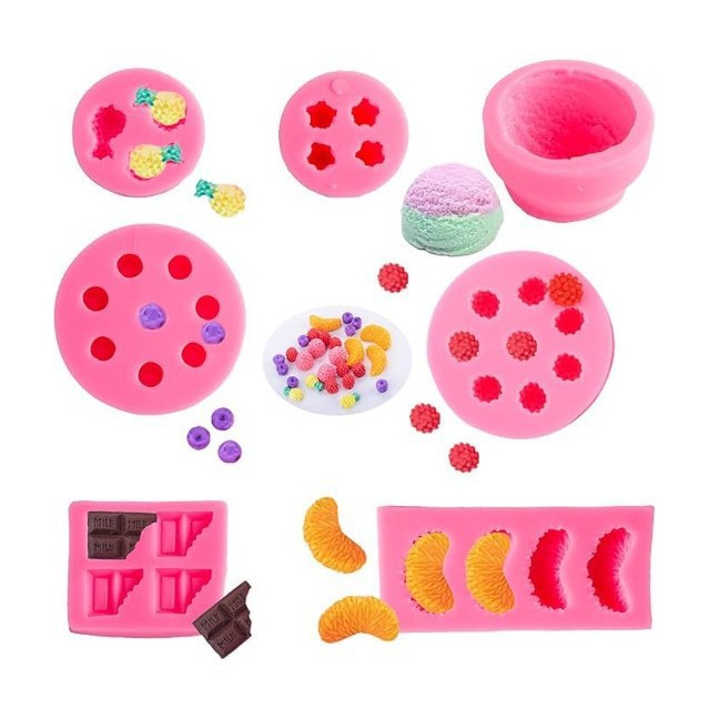 Simulación tridimensional fruta molde de silicona traje Fondant chocolate ritmo seco decoración de la torta Accesorios