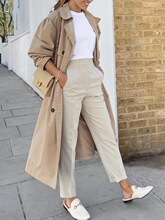 R 61914 Slim Fit Solid Color Straight Leg Pants ������ɫֱ